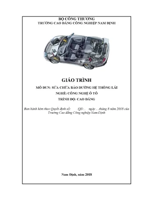 Giáo trình sửa chữa bảo dưỡng hệ thống lái