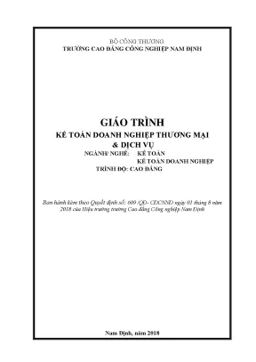 Giáo trình kế toán doanh nghiệp thương mại và dịch vụ