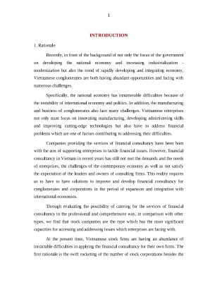 Luận văn tiếng anh improving the effectiveness of enterprise financial cosultancy activities in vietinbank securities company