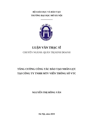 Luận văn thạc sĩ viện đại học mở tăng cường công tác đào tạo nhân lực tại công ty tnhh mtv viễn thông số vtc