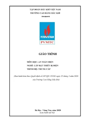 Giáo trình an toàn điện nghề lắp đặt thiết bị điện trình độ trung cấp