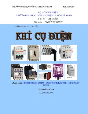 Giáo trình lý thuyết khí cụ điện phần 1 trường đh công nghiệp tp hồ chí minh