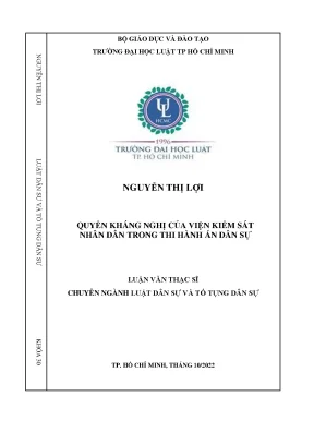 Quyền kháng nghị của viện kiểm sát nhân dân trong thi hành án dân sự