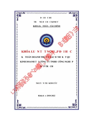 Kế toán doanh thu và xác định kết quả kinh doanh tại công ty tnhh công nghiệp hợp trạch