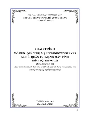 Giáo trình quản trị mạng windows server nghề quản trị mạng máy tính trình độ trung cấp