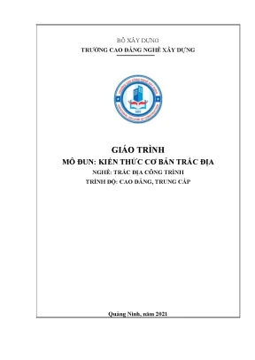 Giáo trình kiến thức cơ bản trắc địa nghề trắc địa công trình cđtc