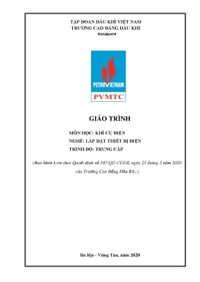 Giáo trình khí cụ điện nghề lắp đặt thiết bị điện trình độ trung cấp