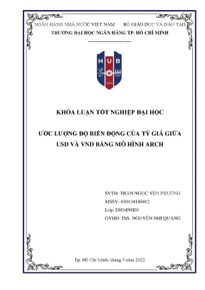 Đo lường độ biến động của tỷ giá giữa usd và vnd bằng mô hình arch