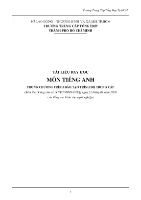 Giáo trình môn tiếng anh trình độ trung cấp trường tc tổng hợp tp hồ chí minh