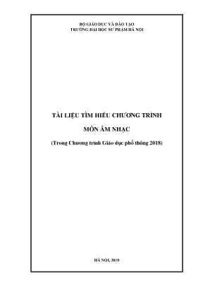 Tìm hiểu chương trình môn âm nhạc