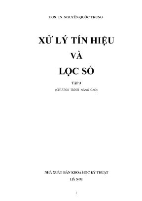 Giáo trình xử lý tín hiệu và lọc số tập 3 pgs ts nguyễn quốc trung