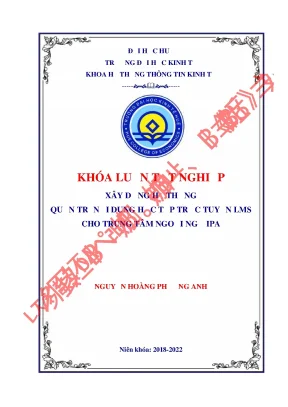 Xây dựng hệ thống quản trị nội dung học tập trực tuyến lms cho trung tâm ngoại ngữ ipa