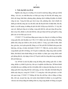Luận án thực trạng và các giải pháp nâng cao hiệu quả công tác giáo dụcchính trịtuyên truyền trong học viên các học viện quân sự