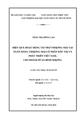 1029 hiệu quả hoạt động tài trợ thương mại tại nhtm cp đầu tư và phát triển việt nam chỉ nhánh dĩ an bình dương luận văn thạc sĩ tcnh trần thị hồng lan n