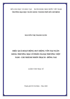 1038 hiệu quả hoạt động của huy động vốn tại nhtm cp ngoại thương việt nam chi nhánh nhơn trạch đồng nam luận văn thạc sĩ tcnh nguyễn thị thanh xuân lê