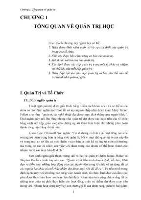 Giáo trình quản trị học trường cđ nông lâm đông bắc