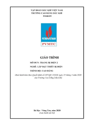 Giáo trình trang bị điện 2 nghề lắp đặt thiết bị điện trình độ cao đẳng