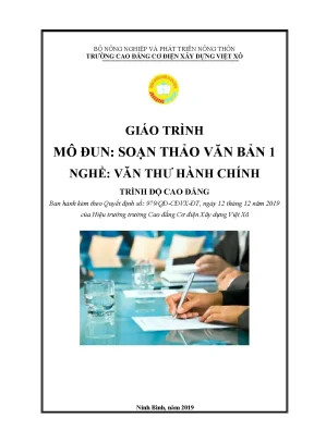 Giáo trình soạn thảo văn bản 1 nghề văn thư hành chính cao đẳng
