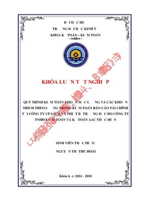 Khóa luận tốt nghiệp quy trình kiểm toán khoản mục lương và các khoản trích theo lương trong kiểm toán bctc tại công ty cp sách và thiết bị trường học do công ty tnhh kiểm toán và kế toán aac thực hiện