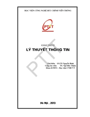 Giáo trình lý thuyết thông tin