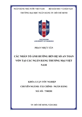 Các nhân tố ảnh hưởng đến hệ số an toàn vốn của ngân hàng thương mại việt nam