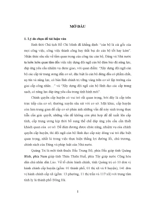 Luận văn xây dựng khung năng lực của chủ tịch ủy ban nhân dân cấp huyện tỉnh quảng trị