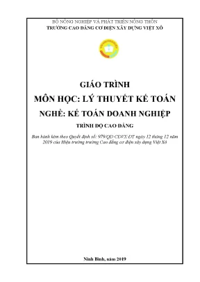 Giáo trình lý thuyết kế toán nghề kế toán doanh nghiệp cao đẳng