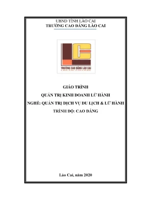 Giáo trình quản trị kinh doanh lữ hành ngành quản trị du lịch và lữ hành cao đẳng