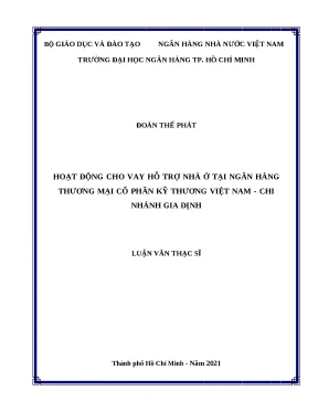 0985 hoạt động cho vay hỗ trợ nhà ở tại nhtm cp kỹ thương việt nam chi nhánh gia định luận văn thạc sĩ tcnh đoàn thế phát nguyễn hoàng vĩnh lộc tp hcm