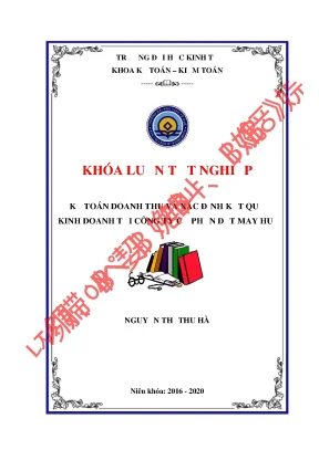 Khóa luận tốt nghiệp kế toán doanh thu và xác định kết quả kinh doanh ở công ty cổ phần dệt may huế