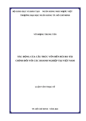 0263 tác động của cấu trúc vốn đến rủi ro tài chính đối với các dn tại việt nam luận văn thạc sĩ tcnh võ hưng trung tấn ngô vi trọng tp hcm đh nh hcm 202