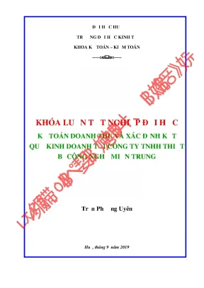 Kế toán doanh thu và xác định kết quả kinh doanh tại công ty tnhh thiết bị công nghệ miền trung
