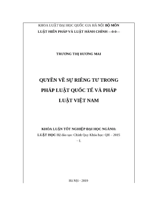 Khóa luận tốt nghiệp quyền về sự riêng tư trong pháp luật quốc tế và pháp luật việt nam 2