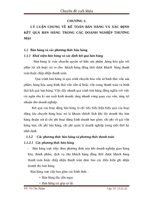 Luận văn tốt nghiệp kế toán bán hàng và xác định kết quả bán hàng tại công ty cổ phần đại việt trí tuệ