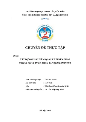 Luận văn tốt nghiệp phần mềm quản lý tuyển dụng trong công ty cổ phần tập đoàn ominext