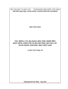 0244 tác động của đa dạng hóa thu nhập đến khả năng sinh lời và rủi ro phá sản tại các ngân hàng thương mại việt nam luận văn thạc sĩ tcnh mai thị thả