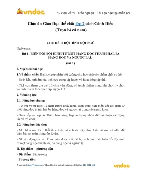 Giao an mon giao duc the chat lop 2 sach canh dieu
