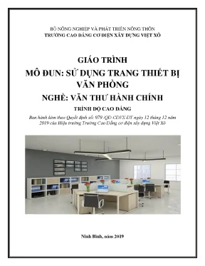 Giáo trình sử dụng trang thiết bị văn phòng nghề văn thư hành chính cao đẳng