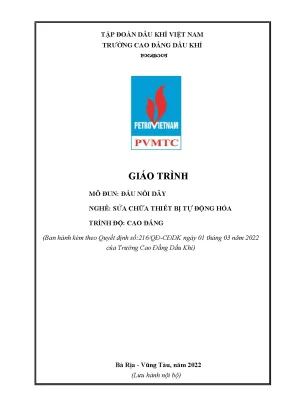 Giáo trình đấu nối dây nghề sửa chữa thiết bị tự động hóa cao đẳng
