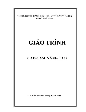 Giáo trình cad cam nâng cao