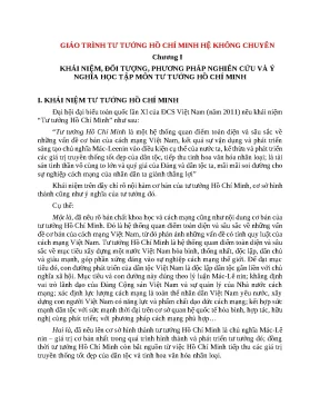 Giáo trình tư tưởng hồ chí minh không chuyên bản word