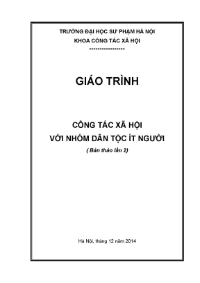 Giáo trình công tác xã hội với nhóm dân tộc ít người