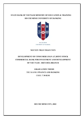 Development of consumer loan at joint stock commercial bank for investment and development of viet nam bien hoa branch