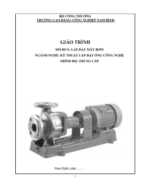 Giáo trình lắp đặt máy bơm