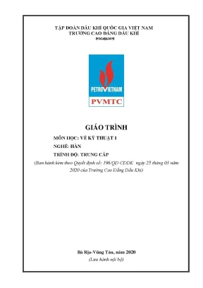 Giáo trình vẽ kỹ thuật 1 nghề hàn trình độ trung cấp trường cao đẳng dầu khí năm 2020