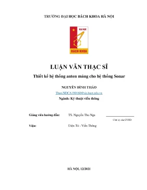 Thiết kế hệ thống anten mảng cho hệ thống sonar