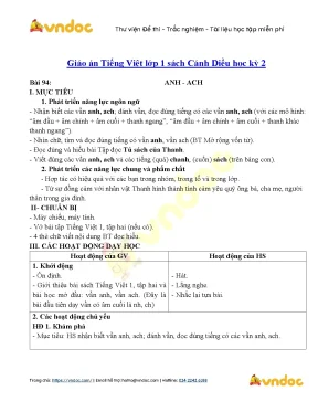 Giao an tieng viet lop 1 sach canh dieu hoc ky 2