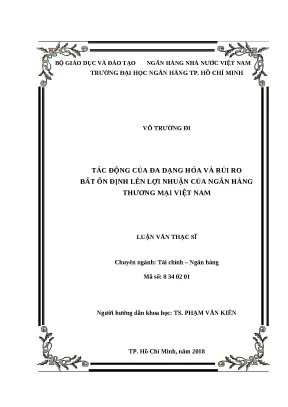 0240 tác động của đa dạng hóa và rủi ro bất ổn định lên lợi nhuận của nhtm việt nam luận văn thạc sĩ kinh tế võ trường đi tp hcm đh nh 2018 75 tr