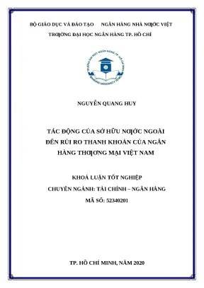 0190 tác động của sở hữu nước ngoài đến rủi ro thanh khoản của nhtm việt nam khóa luận tcnh nguyễn quang huy đặng trí dũng tp hcm đh nh hcm 2020 14 100