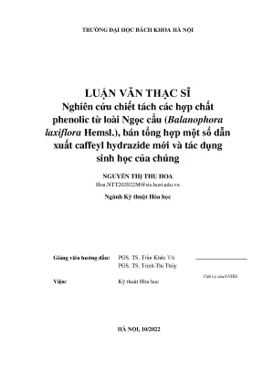 Tổng hợp một số chalcone mới chứa nhân quinazolinone và đánh giá hoạt tính sinh học của chúng